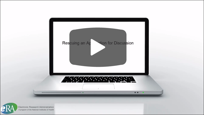 Rescuing an Application for Discussion in a Virtual Meeting